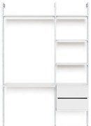 Kit cabina armadio PROJECT KIT SMART W. 152,5X50CM CLASSIC in alluminio 152.5 x 220 x 50 cm bianco/anodizzato