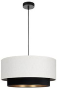 Lampadario a cavo NATIA 1xE27/60W/230V bianco/nero