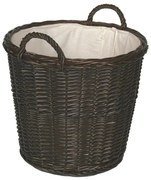 Cestino in vimini per legno con manici 50x48 cm