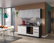Cucina montata Amber con cappa Inka L 195 cm
