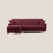 Edgar divano letto angolare in tessuto felis impermeabile T03 rosso