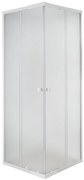 Box doccia con ingresso angolare scorrevole Plumin 2.0 rettangolare L 90 x L 0 x H 185 cm in vetro, sp. 4 mm smerigliato bianco