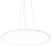 Sospensione Moderna Fly Slim Alluminio-Plastiche Bianco Led 53W 3000K D60Cm