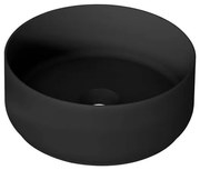 Lavabo da appoggio Lavabo d'appoggio in ceramica tondo in ceramica L 36 x P 36 x H 12 cm nero