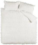 Biancheria da letto bianca in crêpe per letto matrimoniale 200x200 cm Seersucker Frill – Catherine Lansfield