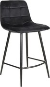 Sgabello da bar Mila H2 in nero - h87 cm