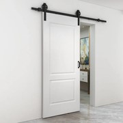 Porta scorrevole reversibile Miami in mdf bianco, L 93 x H 212 cm, con binario Rodeo