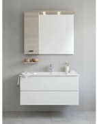 Specchio con illuminazione integrata bagno rettangolare Rimini L 70 x H 108 x P 18.5 cm bianco