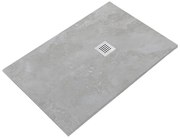 Piatto doccia SANYCCES in resina STRATO Lithos Grey grigio L 70 x L 100 cm