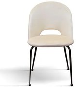 JOSHINA - sedia struttura in metallo imbottita in velluto