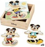 Puzzle di Legno per Bambini Disney + 2 Anni (12 Unità)