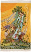 Tabriz Tappeto 110 x 160 Giallo (Iran) Annodato A Mano