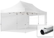 TOOLPORT 3x6m gazebo pieghevole PES con laterali (finestre panoramiche), PROFESSIONAL alluminio, bianco - (600237)