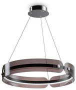 Lampadario A Sospensione Moderno Interstellar Metallo Grigio Luce Led 35W