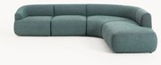 Divano angolare componibile 4 posti in bouclé Sofia
