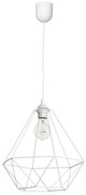 Lampada a sospensione BASKET 1xE27/60W/230V bianco