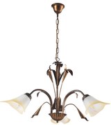 ONLI - Lampadario a sospensione con catena LUCREZIA 3xE14/6W/230V bronzo