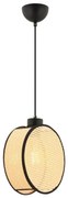 Lampada a sospensione su cavo DRUM 1xE27/60W/230V beige/nero