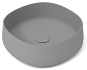 Lavabo da appoggio PADDLE OLYMPIA CERAMICA quadrato in ceramica L 42 x H 42 x P 40 cm grigio