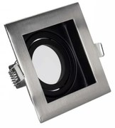 Portafaretto Quadrato da Incasso GU10 Foro 90x90mm Orientabile Colore del corpo Inox