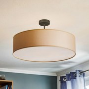 Plafoniera soffitto Rondo TK Lighting, dimmerabile, Crema / Ambra, Camera da letto, Tessuto / Stoffa / Seta, Moderno, Plafoniera