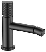 Miscelatore bidet nero opaco con leva zigrinata in acciaio inox Gemini