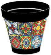 Vaso Sicilia antracite D.22 diversi decori, Corfù