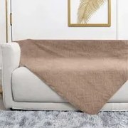 Plaid 130x160 cm treccia tortora Sherpa