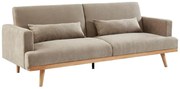 Divano letto 3 posti clic clac in Tessuto Beige - ESME