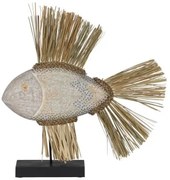 Statua Decorativa Bianco Marrone Naturale Pesce 57 x 12 x 60 cm