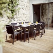 Set tavolo e sedie Dora NATERIAL in alluminio antracite per 8 persone