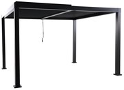 Pergola bioclimatica L 358 x P 313 x H 229 cm Clima in alluminio grigio antracite, 9.69 mq