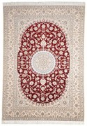 Nain Tappeto 210 x 310 Rosso (Iran) Annodato A Mano