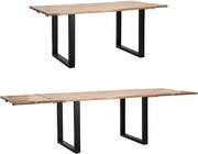 Tavolo Da Pranzo Allungabile 180-280x90x77 In Legno Gambe In Ferro Edge