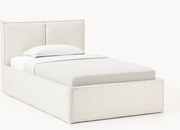 Letto singolo imbottito in bouclé Dream