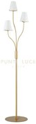 Piantana canto oro e bianca 3 luci attacco g9 38,5x158cm in metaall...