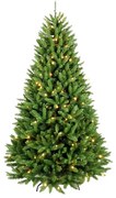 Albero di Natale artificiale Highland verde con illuminazione H 180 cm x Ø 114 cm