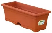 Vaso da Balcone con Piatto Plastiken Terracotta polipropilene 80 x 20 cm