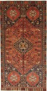 Shiraz Tappeto persiano 140x270 Rosso (Iran) Annodato A Mano
