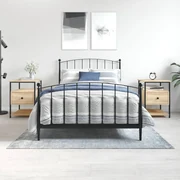 Comodini 2 Pz Rovere Sonoma 40x42x56 Cm İn Legno Multistrato /