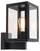 Lampada da parete rustica nera IP44 - Sutton Up