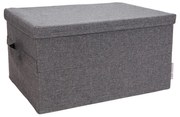 Scatola in tessuto grigio con coperchio 34x45x25 cm Soft Storage - Bigso Box of Sweden