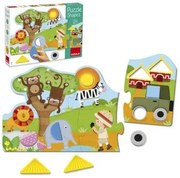 Puzzle di Legno per Bambini Goula Goula Safari Legno (19 pcs)