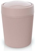 Pattumiera bagno rosa in plastica 4,2 lt con coperchio basculante Ring