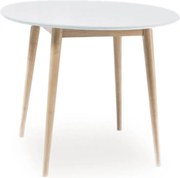 Tavolo rotondo Larson bianco/naturale ø90/h75 cm