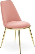 Sedia imbottita K460 - Rosa/Oro