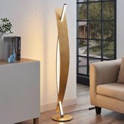 Lucande Piantana LED Marija, color oro, dimmerabile, 140 cm