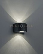 Rosario applique led 4w 400lm, 3000k da esterno mezza luna nero con...