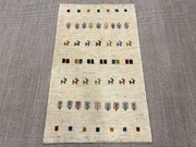 Gabbeh Tappeto 130x80 Beige (Iran) Annodato A Mano