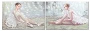 Quadro DKD Home Decor 120 x 3 x 80 cm Ballerina Classica Tradizionale (2 Unità)